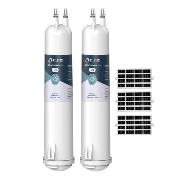 EDR3RXD1 4396841 9083 Refrigerator Water Filter with Air Filter by DFilters 2pk