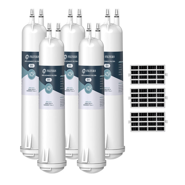 EDR3RXD1 4396841 9083 Refrigerator Water Filter with Air Filter by DFilters 5pk
