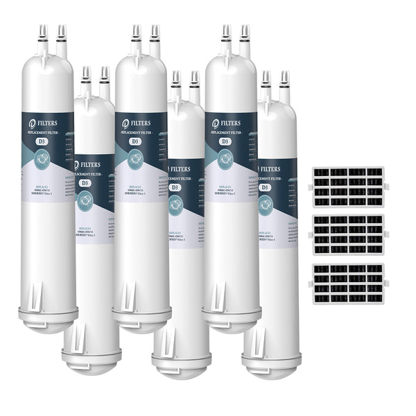 6pk EDR3RXD1 4396841 9083 Compatible Refrigerator Water Filter 4396710 with Air Filter by DFilters