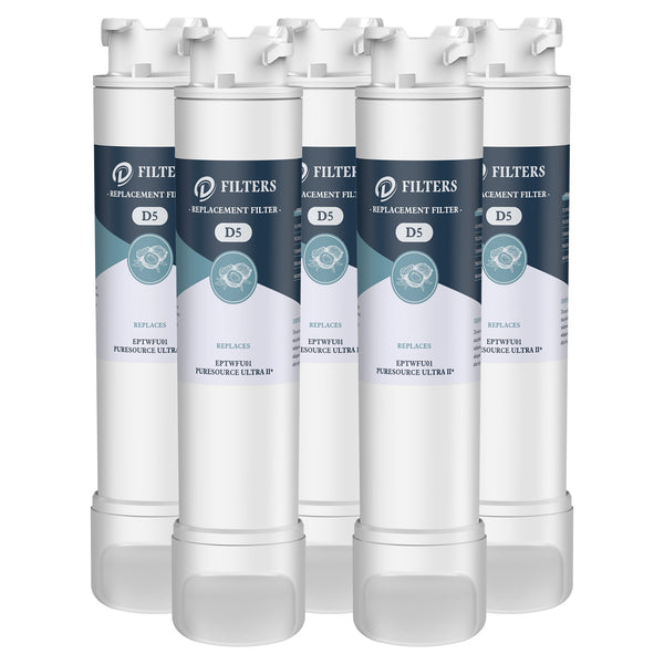 5pk EPTWFU01, EWF02, PureSource Ultra II Refrigerator Water Filter By D Filters