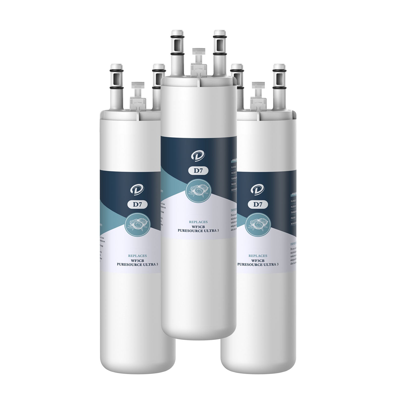 3-Pack PureSource3 WF3CB Water & Ice Filter Replacement For Frigidaire & Kenmore Refrigerators