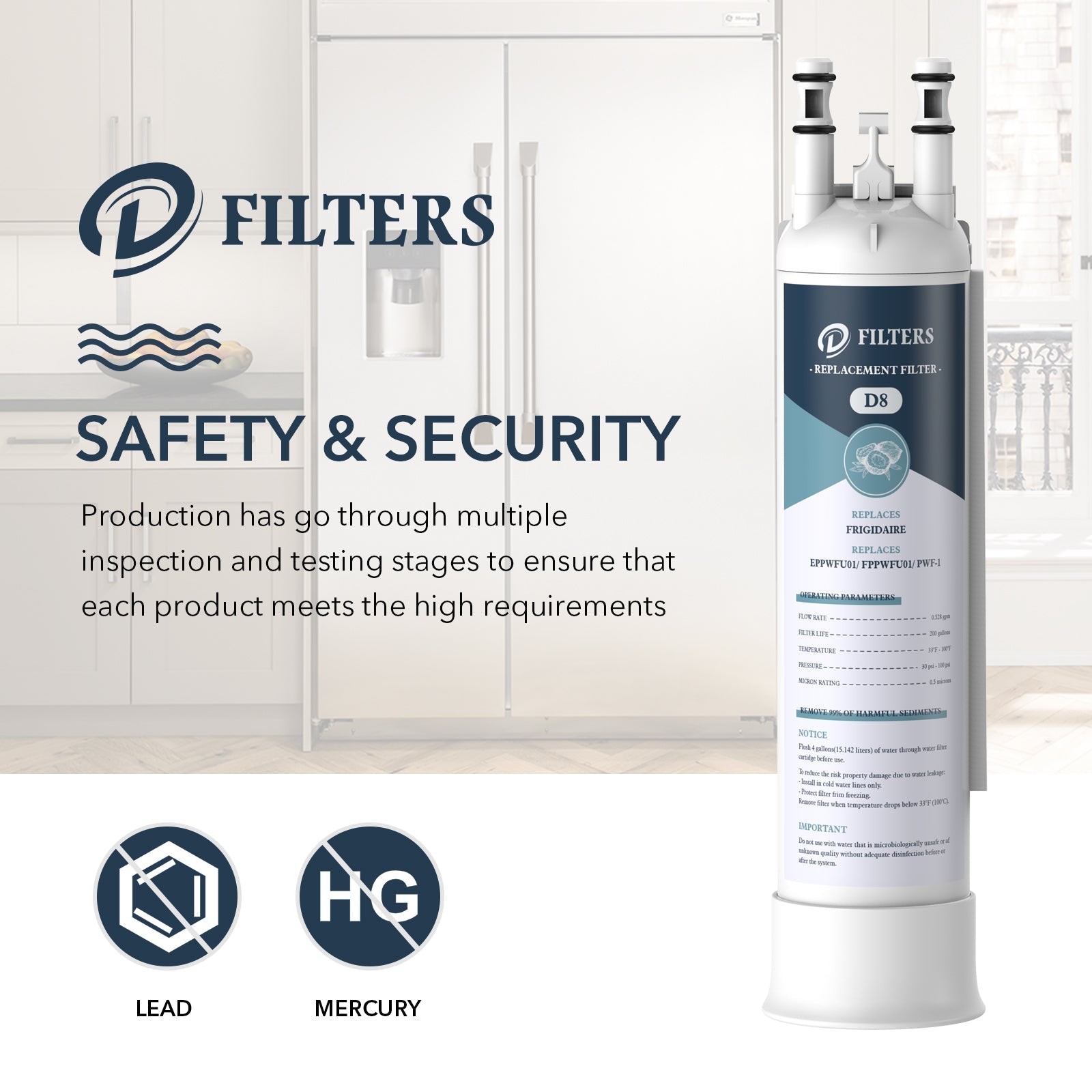 FPPWFU01 Water Filter Replacement for EPPWFU01, Pure Advantage PWF1 W