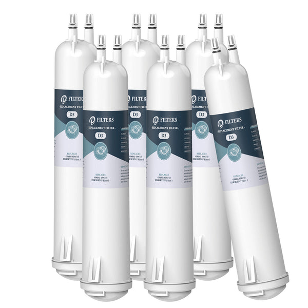 EDR3RXD1 Refrigerator Water Filter 3 Replacement, 4396841, 4396710, Dfilters, 6Pack