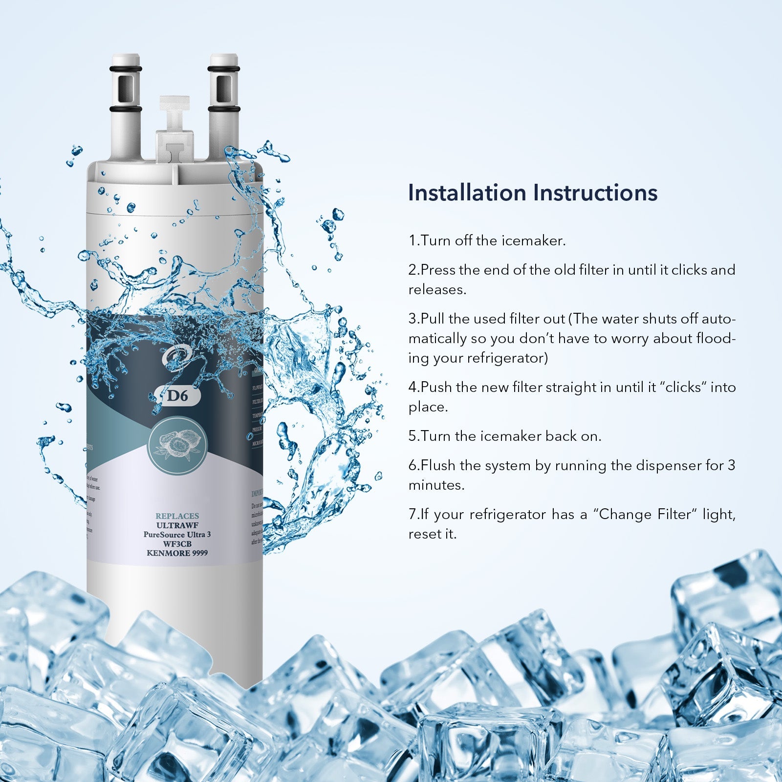 CLCH121 Water Filter Replacement for ULTRAWF, PureSource Ultra, JBND2